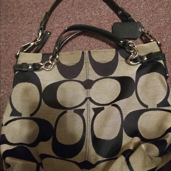 Coach Signature Brooke Canvas Hobo Bag